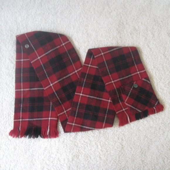 Vintage Scardigan by Cisco 100% Pure Merino Wool Plaid Scarf - Picture 1 of 4